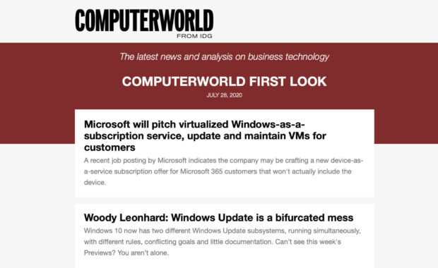 Computerworld Newsletter